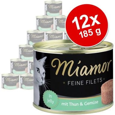 Miamor Feine Filets Tuńczyk Z Kalmarami W Galaretce 12x185G