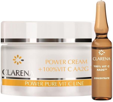 Krem CLARENA Power Cream +100% Vit.C z 100% aktywną witaminą C na dzień 50ml