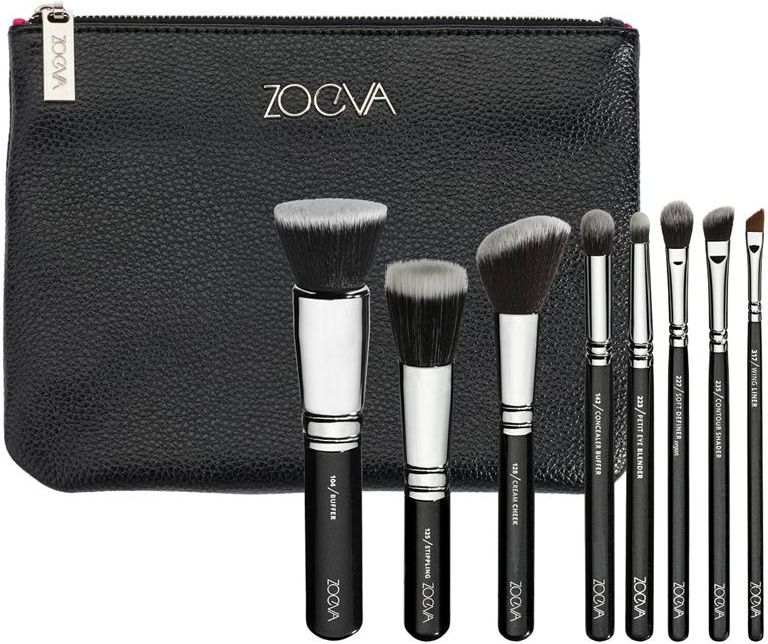 Zoeva Vegan Brush Set zestaw 8 pędzli VEGAN + Kosmetyczka SBB08L2