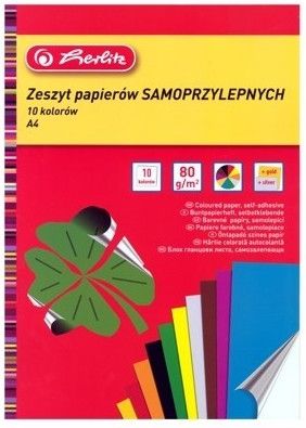 Herlitz Zeszyt Papieru Samoprzylepnego - 10 Kolorów W Zeszycie (09560392)