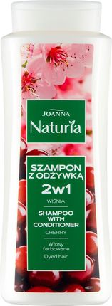 Joanna NATURIA Szampon 2w1 do włosów farbowanych z wiśnią 500ml 