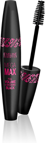 Eveline Mega Max Full Volume & Shocking BLACK Tusz do rzęs pogrubiająco-podkręcający 9ml