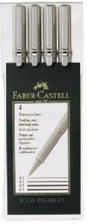 Zdjęcie Faber Castell Cienkopis Ecco-Pigment 4 Sztuki Etui - Bielsko-Biała