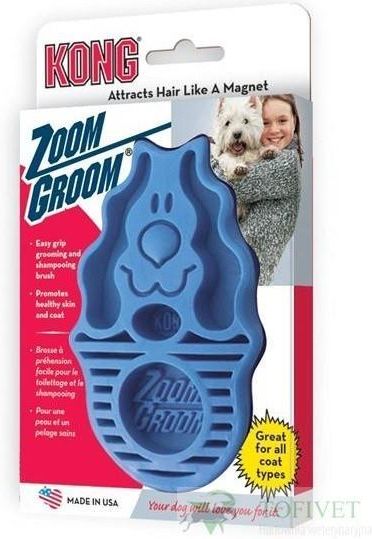 Kong Zoomgroom Zgrzebło Gumowe Dla Psa - zdjęcie 3 Kong Zoomgroom Zgrzebło Gumowe Dla Psa