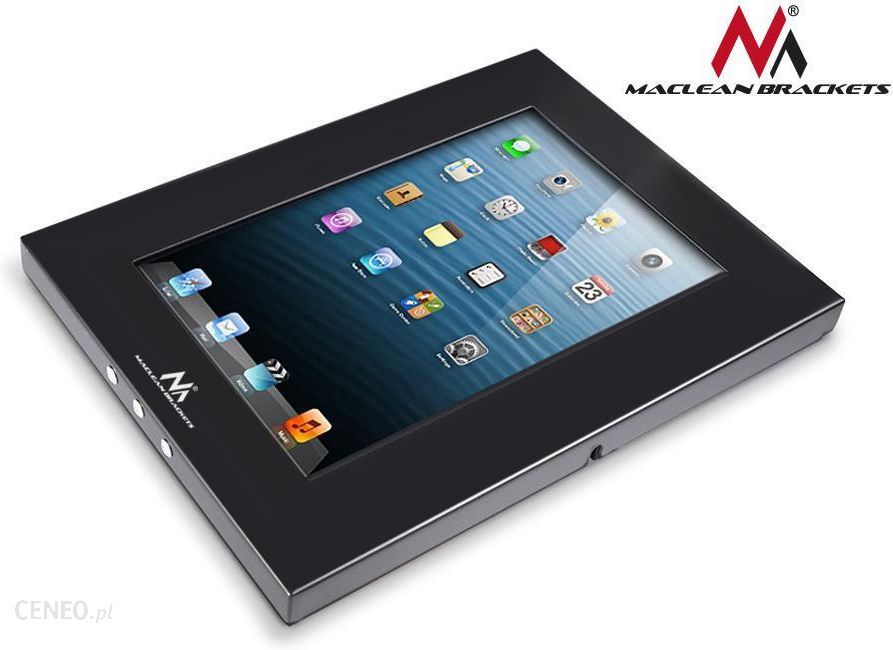 Maclean Uchwyt reklamowy do tabletu MC-610 metalowa obudowa z zamkiem Tab 2 10.1 mocowanie naścienne (34184)