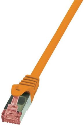 LogiLink Kabel sieciowy CAT 6 S/FTP AWG 27/7 RJ45 0.25 m Pomarańczowy (52792021561)