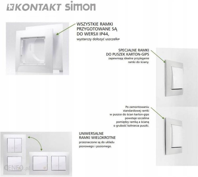 Kontakt-Simon Simon 54 Premium Łącznik Żaluzjowy Podwójny 250V~ Szybkozłącza. W Komplecie Z Pierścieniem Dekoracyjnym Antracyt Dzw2.0 Dzw2.01/48