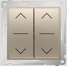 Zdjęcie Kontakt-Simon Simon 54 Premium Łącznik Żaluzjowy Podwójny 250V~ Szybkozłącza. W Komplecie Z Pierścieniem Dekoracyjnym Złoty Dzw2.01/4 Dzw2.01/44 - Wodzisław Śląski