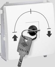 Kontakt-Simon Basic Moduł Łącznik Chwilowy Jednobiegunowy Z Kluczem 2 Pozycyjny „0-I” Styk N/O. 0 Biały Bmp Bmp1K.01/11