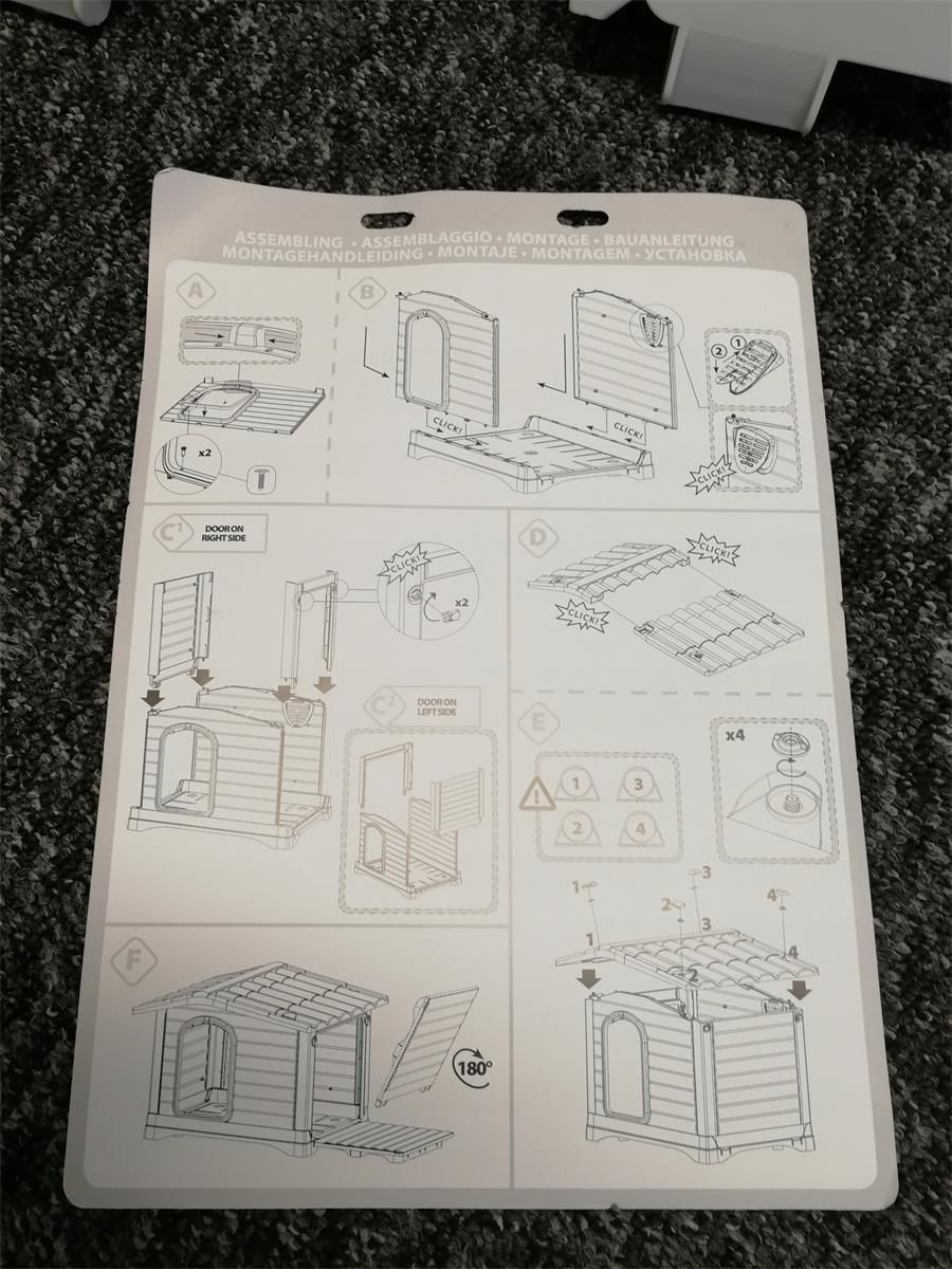 Buda z tworzywa sztucznego Ferplast Dogvilla 88x72x65cm - zdjęcie 2 Buda z tworzywa sztucznego Ferplast Dogvilla 88x72x65cm