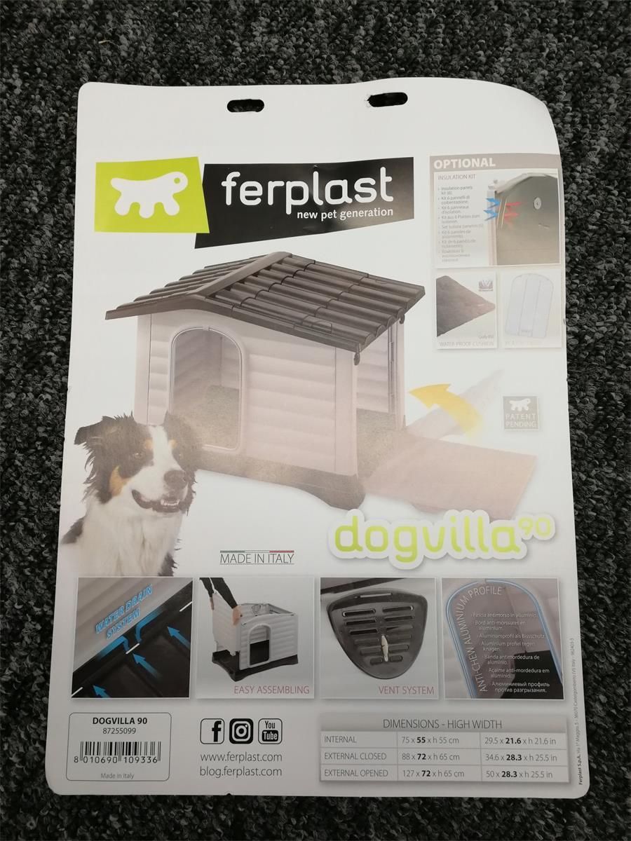 Buda z tworzywa sztucznego Ferplast Dogvilla 88x72x65cm - zdjęcie 5 Buda z tworzywa sztucznego Ferplast Dogvilla 88x72x65cm