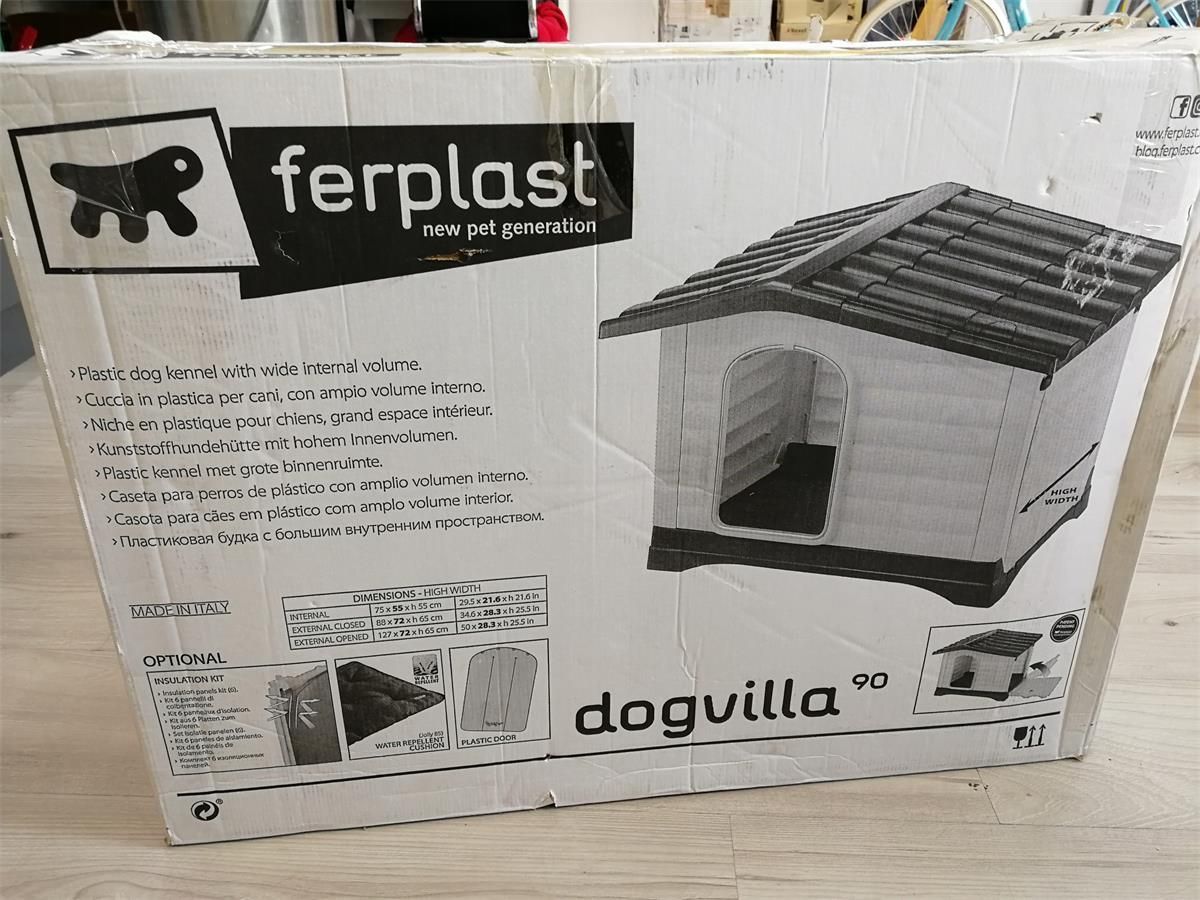 Buda z tworzywa sztucznego Ferplast Dogvilla 88x72x65cm - zdjęcie 9 Buda z tworzywa sztucznego Ferplast Dogvilla 88x72x65cm