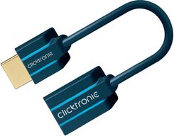 clicktronic HDMI-Przedłużacz złącze męskie HDMI do złącze żeńskie HDMI Niebieski (40849707001)