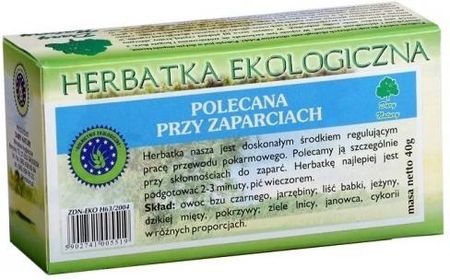 Herbatka przy zaparciach 20 saszetek po 2 g Dary Natury