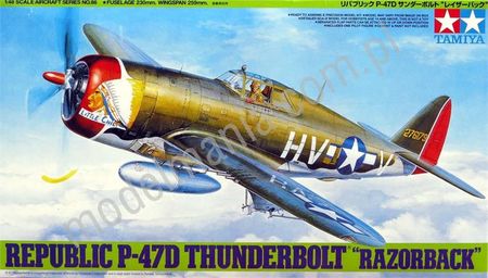 Amerykański samolot myśliwski P-47D Thunderbolt "Razorback" Tamiya 61086