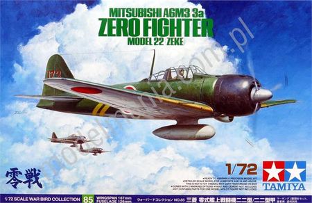 Japoński samolot myśliwski Mitsubishi A6M3/3a Zero typ 22 Zeke Tamiya 60785
