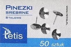 Zdjęcie Pinezki srebrne GP090. 50 sztuk [409786] - Ostroróg