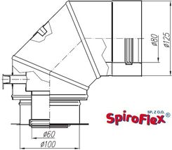 Zdjęcie Buderus Spiroflex Adapter Turbo Biały Bdk Z Odskraplaczem 60/100-80/125 Kolano 90° Złączka Do Kotła Sx-Td6/8Abdktob - Czechowice-Dziedzice