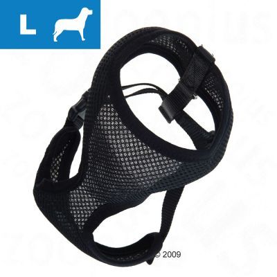 Miękkie szelki dla psa, L - Obwód klatki piersiowej: 41 - 58 cm, czarny