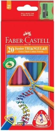 Faber-Castell Kredki Trójkątne Junior 20Kol + Temeprówka 11 65 20