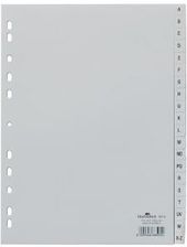 Zdjęcie Durable Przekładki Pp A4 Szare, Nadrukowane Indeksy, A-Z Alfabet Międzynarodowy, 20 Części (651310) - Gliwice