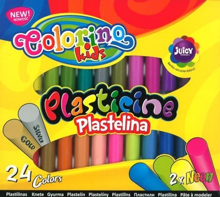 Colorino Plastelina 20 Kolorów + 2 Neonowe + Srebrna I Złota