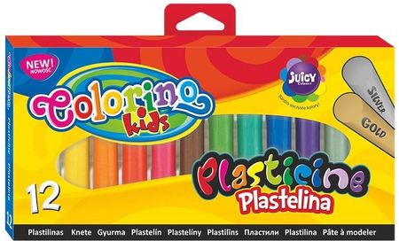 Colorino Kids Plastelina 12 kolorów złota + srebrna 42673PTR