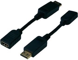 Digitus Przejściówka DisplayPort, HDMI, AK-340408-001-S, [1x Złącze męskie DisplayPort - 1x Zł&# (AK-340408-001-S)