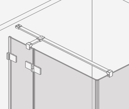 Radaway Wspornik krzyżowy komplet do kabin KDJ 6mm 6KWK1