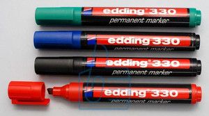Edding Marker Permanent Czarny Ścięty  330