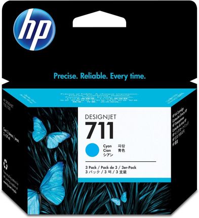 HP 711 Błękitny 3-pack (CZ134A)