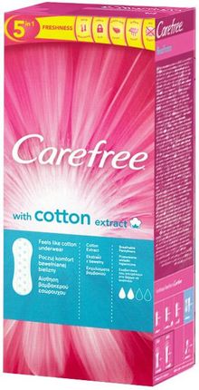 Carefree Cotton Wkładki higieniczne z wyciągiem z bawełny 20 szt 