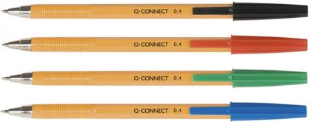 Q-Connect Długopis Z Wymiennym Wkładem 0,4Mm (Linia) Czarny