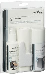 Durable Pc Cleaning Kit Superclean, Pianka 150 Ml + Płyn Do Czyszczenia 125 Ml + 10 Czyścików Do Klawiatury I Ściereczek
