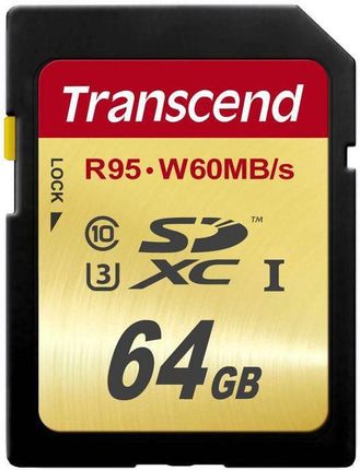 Transcend SDXC 64GB Class 10 UHS-I (TS64GSDU3) 
