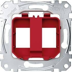 Schneider Electric Merten Płytka Montażowa Do Gniazda Modułowego Podwójna Czerwony MTN4566-0006