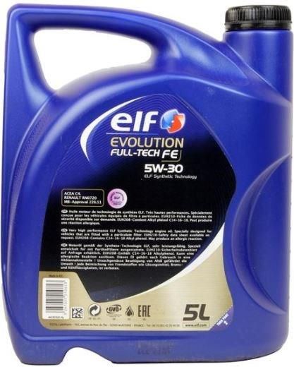 Elf Evolution FULL-TECH FE 5W/30 5L - zdjęcie 2 Elf Evolution FULL-TECH FE 5W/30 5L