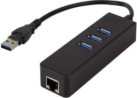 Logilink Konwerter Usb 3.0 - Rj45 Gigabit Ethernet Z Hubem 3X Usb 3.0 (Ua0173)