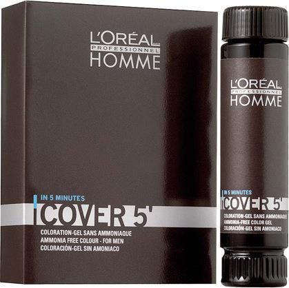 L'Oreal Professionnel Homme Cover 5 Nr 4 Żel Do Koloryzacji Włosów 3X50Ml