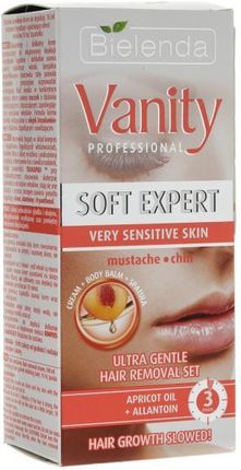 Bielenda Vanity Soft Expert Zestaw do depilacji twarzy ultra delikatny 15ml