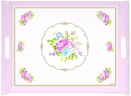 Nuova R2S Taca z uchwytami Vintage Bouquet różowa 200 PINK