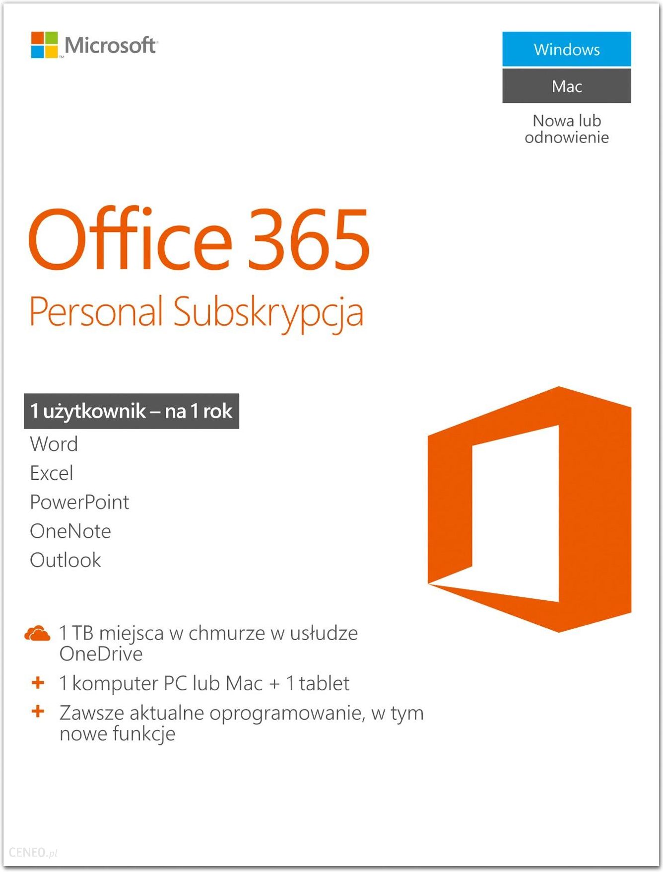 Microsoft Office Microsoft Office 365 Personal - Opinie i ceny na 