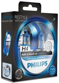 Philips H4 ColorVision blue - kolor niebieski