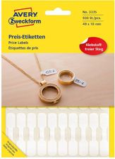 Zdjęcie Avery Zweckform Etykiety Cenowe Do Opisywania Ręcznego; 924 Etyk./Op., 49 X 10 Mm, Białe - Rzeszów