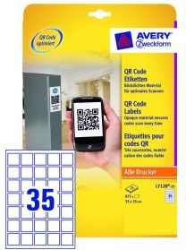 Avery Zweckform Etykiety Do Qr Kodów 35 X 35 Mm, 35 Etykiet/A4