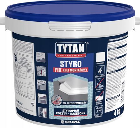 TYTAN PROFESSIONAL STYRO FIX Klej montażowy do styropianu 4 kg biały
