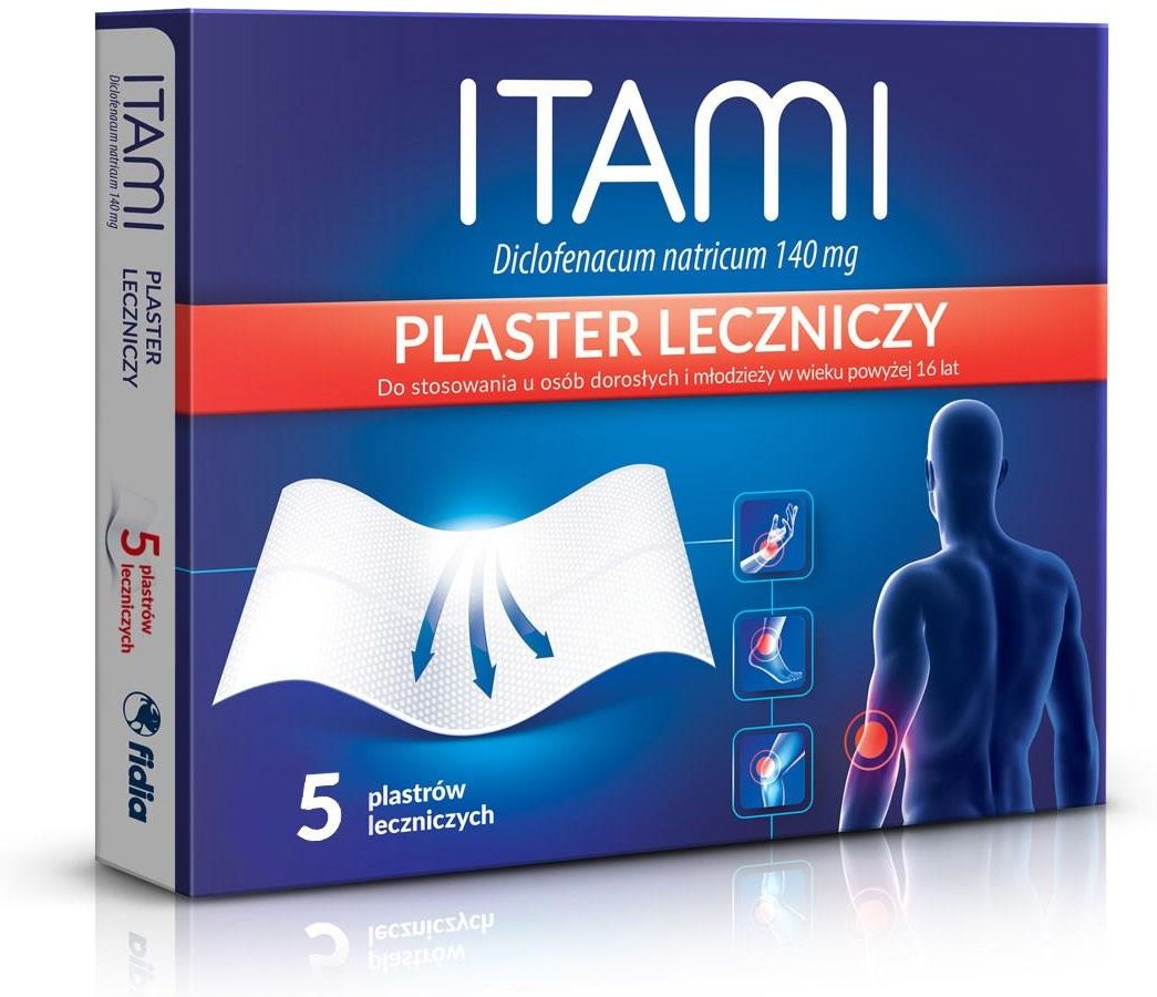 Itami plaster leczniczy 140mg 5 szt. - zdjęcie 1 Itami plaster leczniczy 140mg 5 szt.