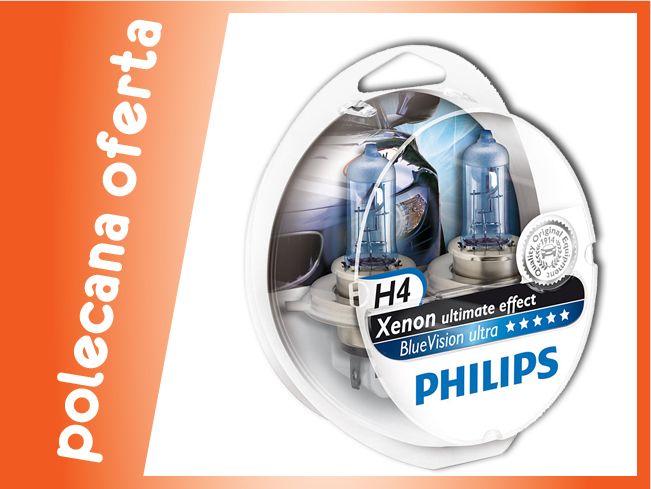 Kit lampadine Philips H4 12v Blue Vision ultra