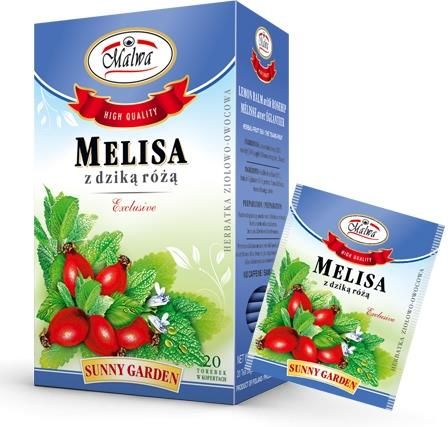 Malwa Herbata Melisa Z Dziką Różą Ekspresowa 20x1,5g