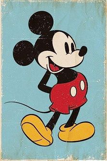 Mickey Mouse (Retro) - plakat 